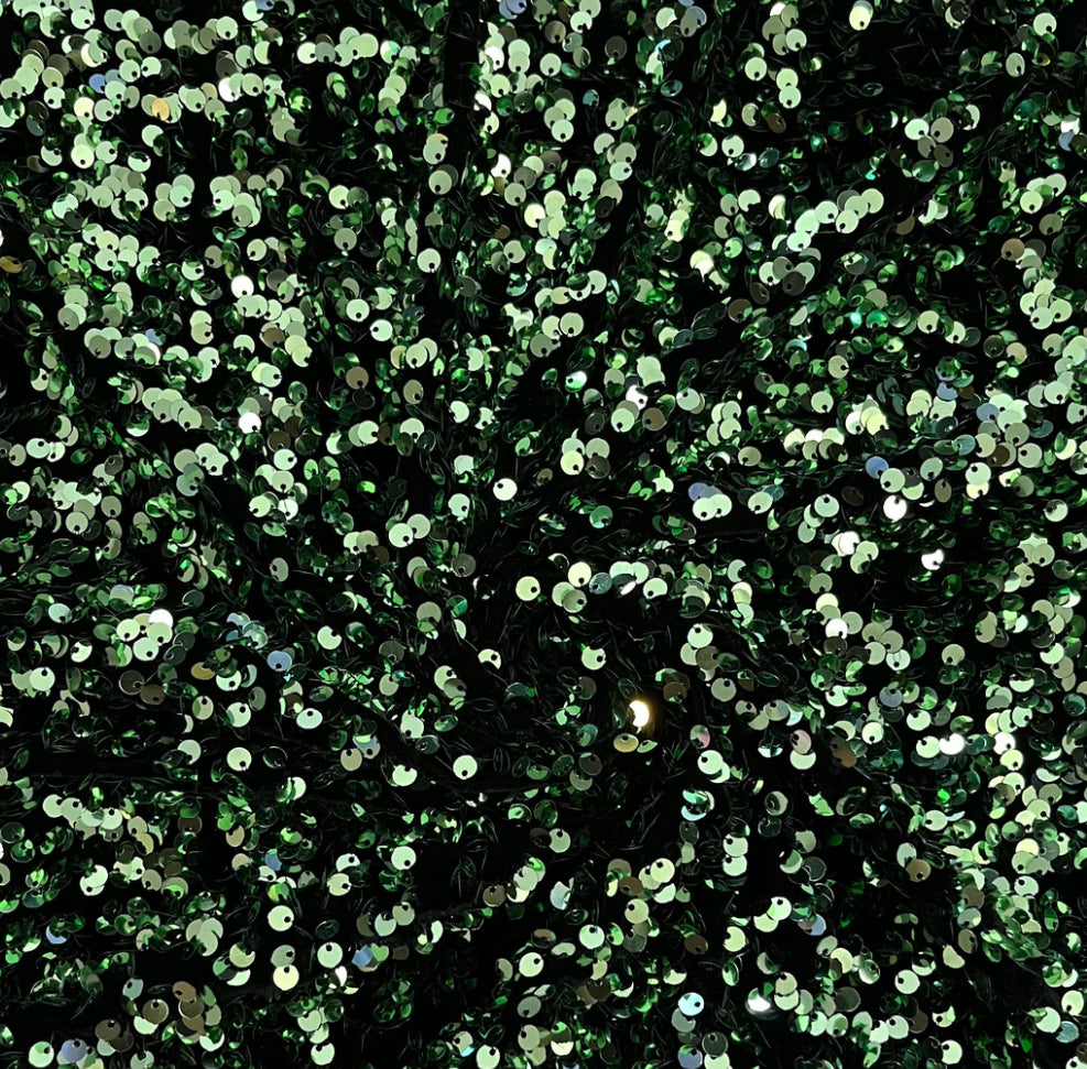 Deep green sequins