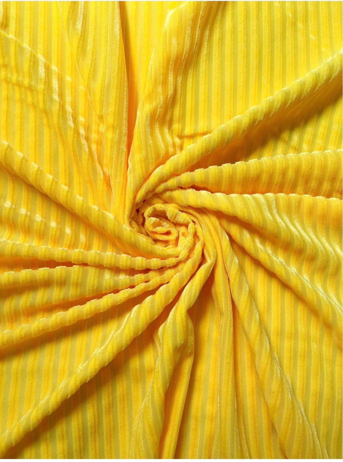 Yellow ribbed velvet
