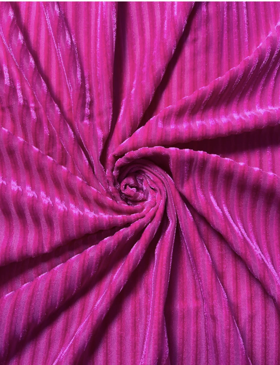 Fuchsia ribbed velvet