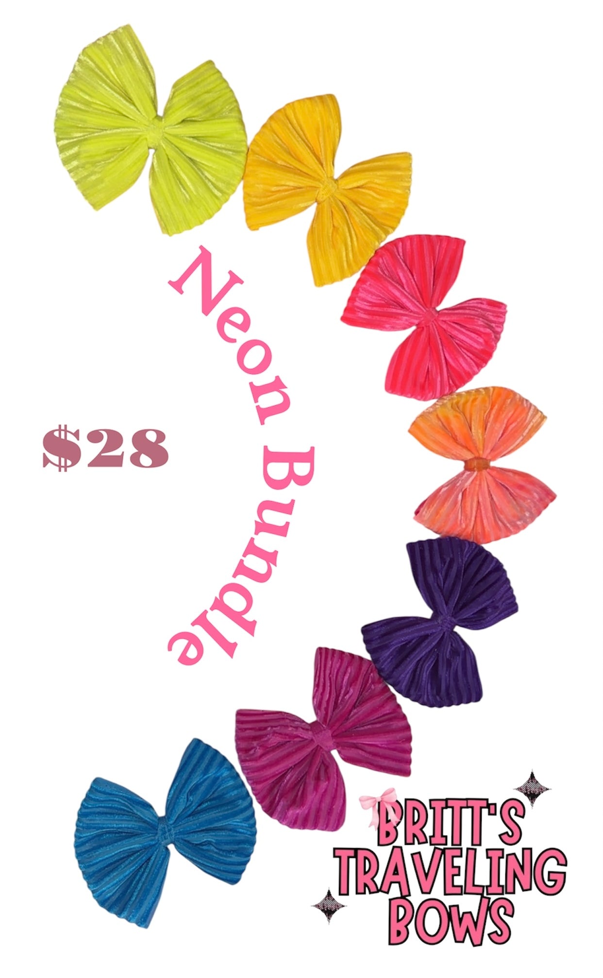 Neon bundles ribbed velvet