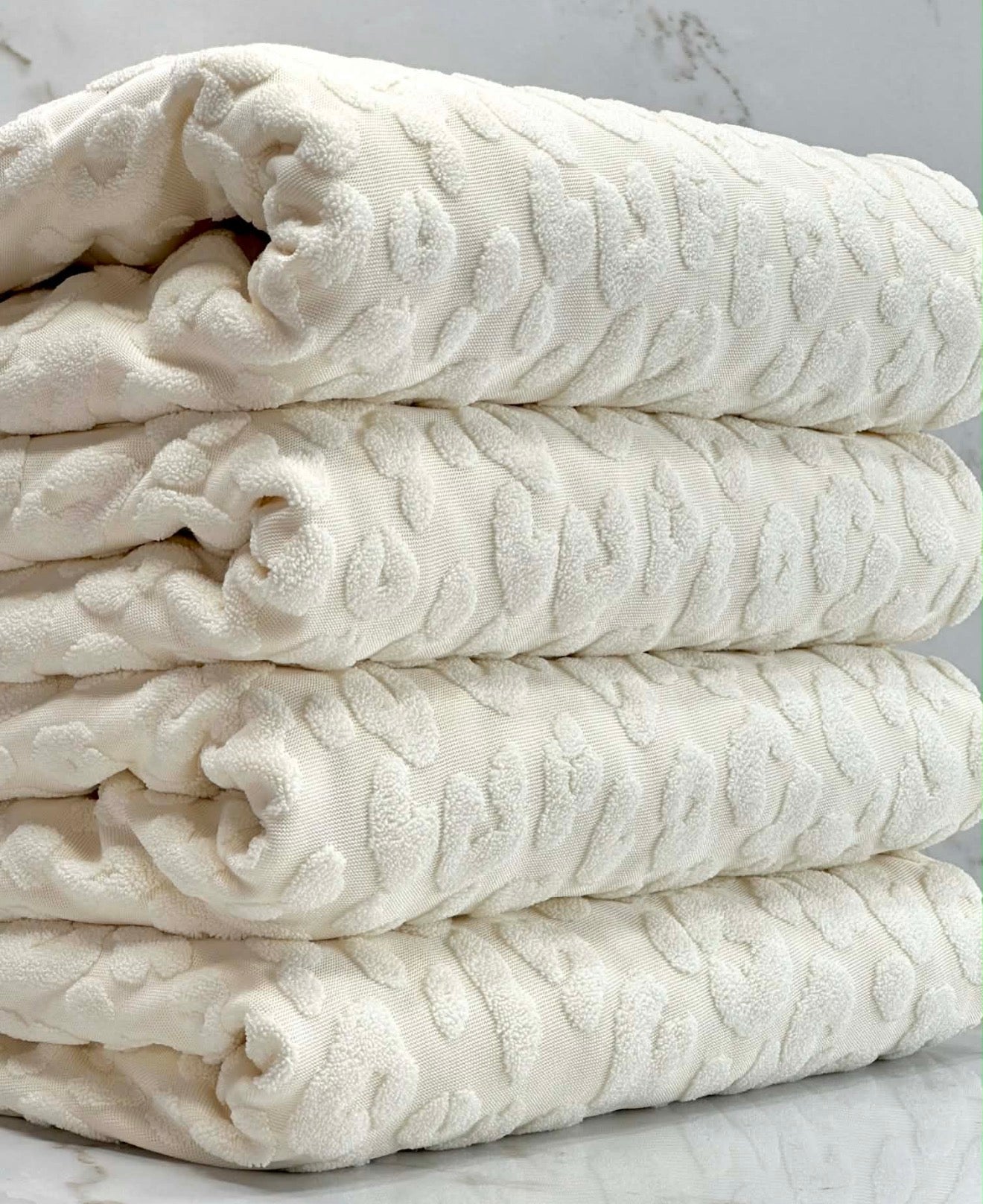 Leopard Ivory towel