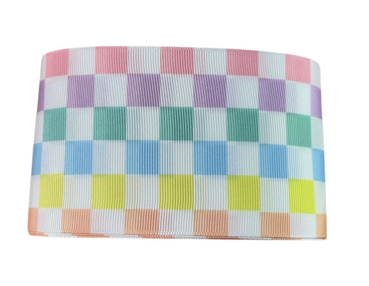 Pastel checkered ribbon