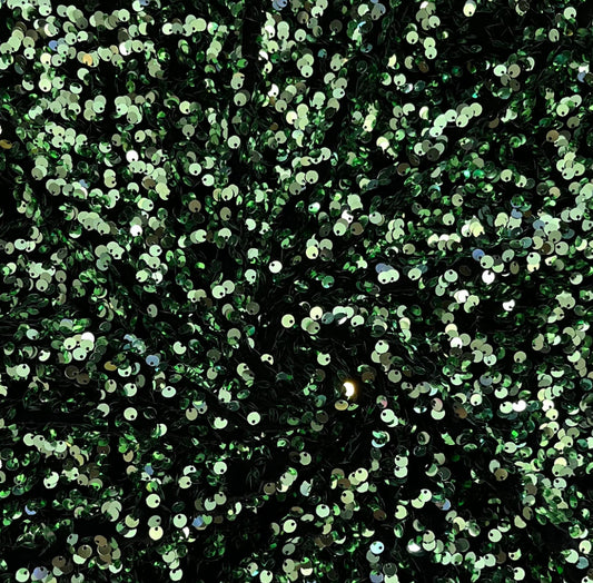 Deep green sequins