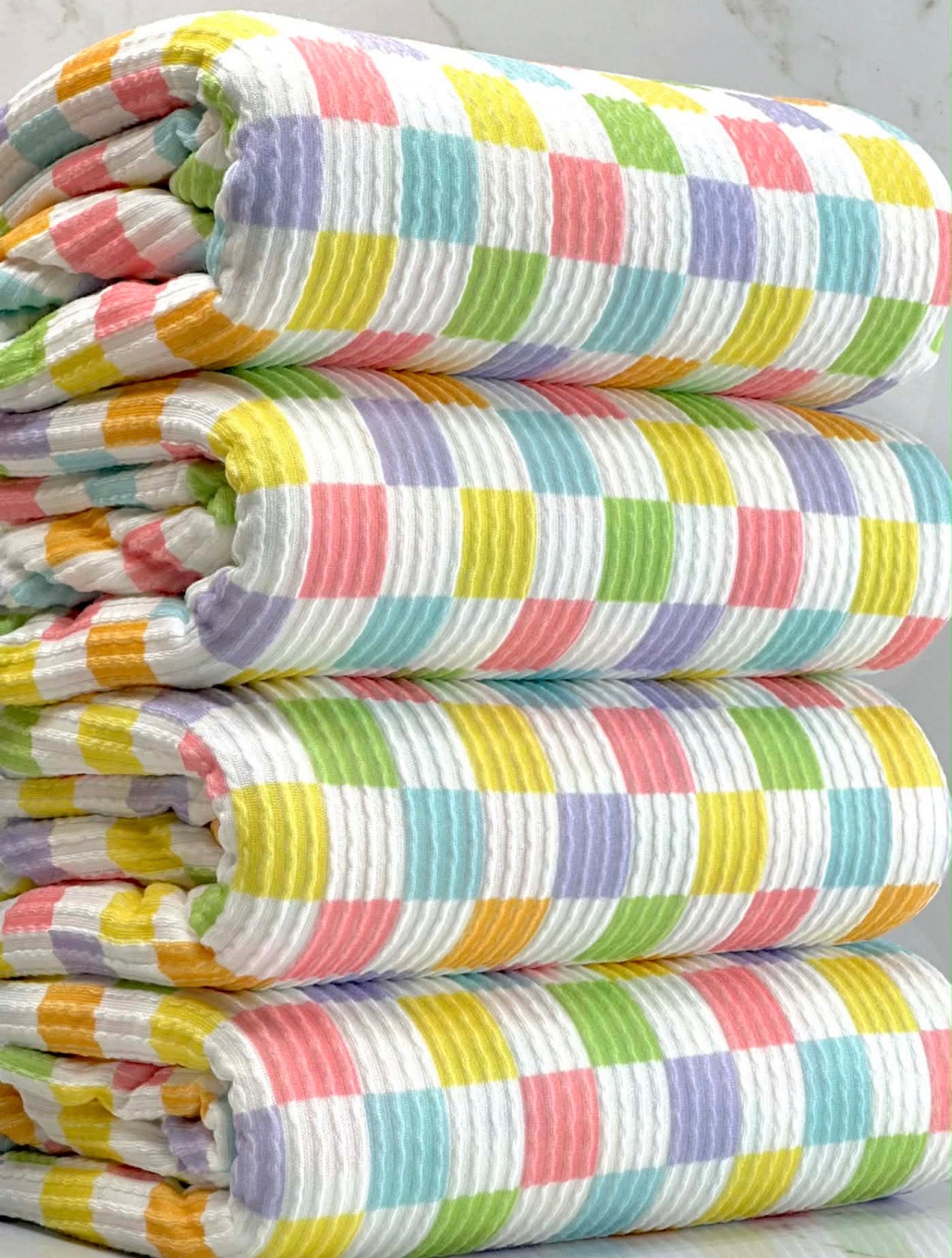 Pastel checkered wave
