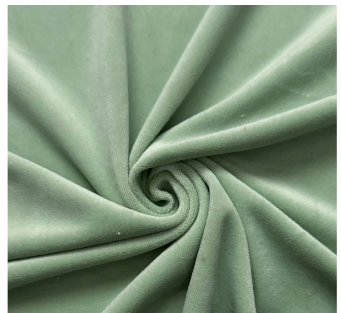 Sage plush velvet