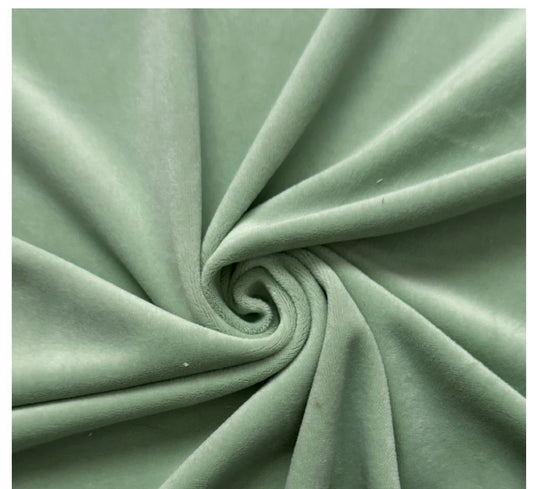 Sage plush velvet