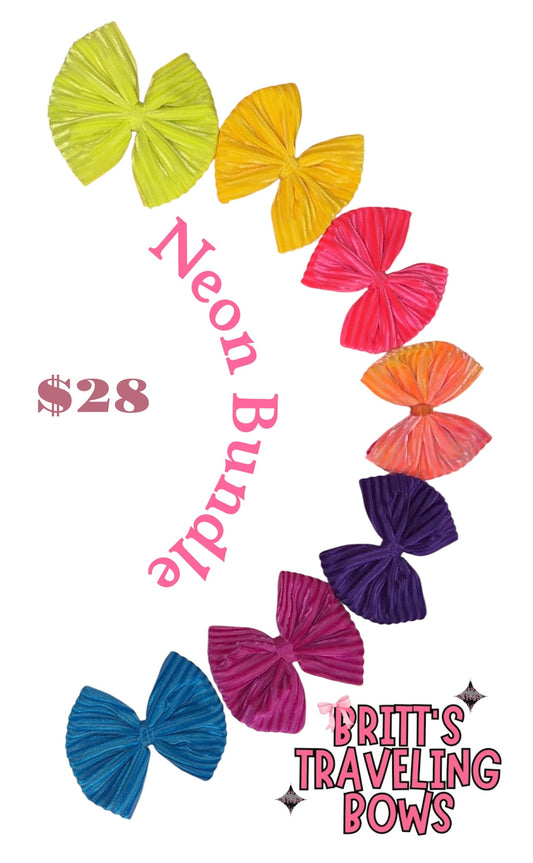 Neon bundles ribbed velvet