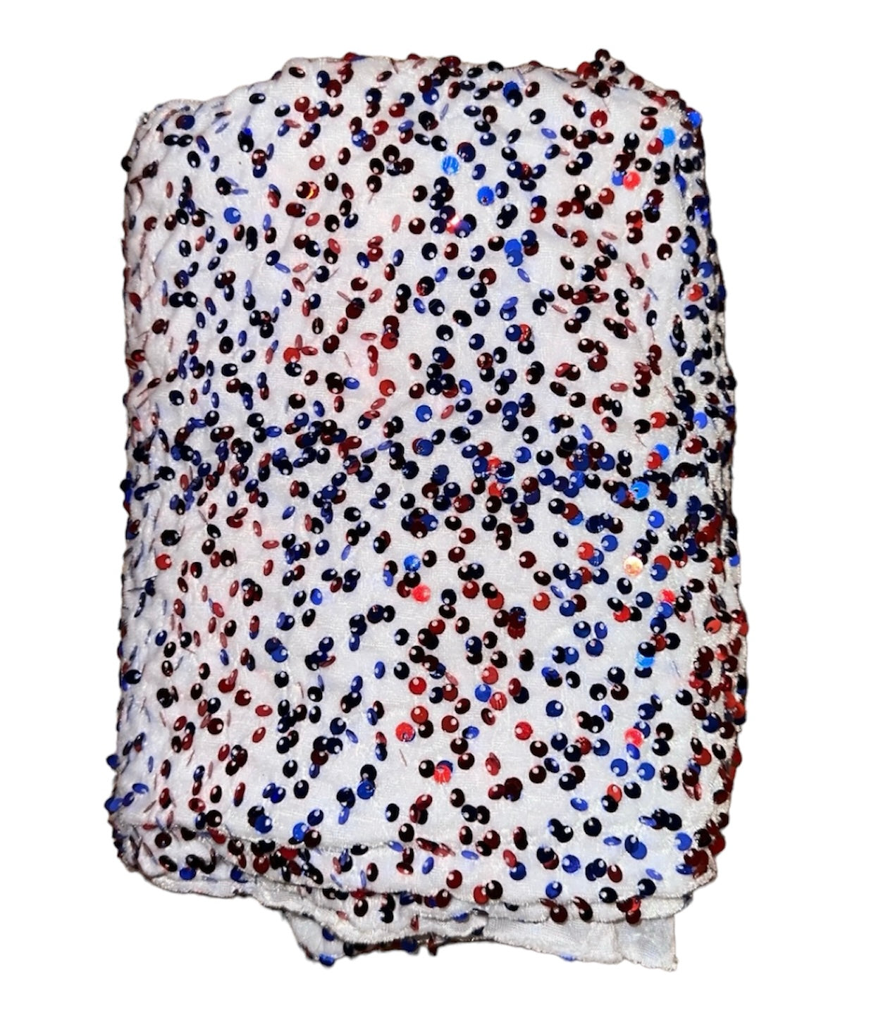 Red, white, blue sequins