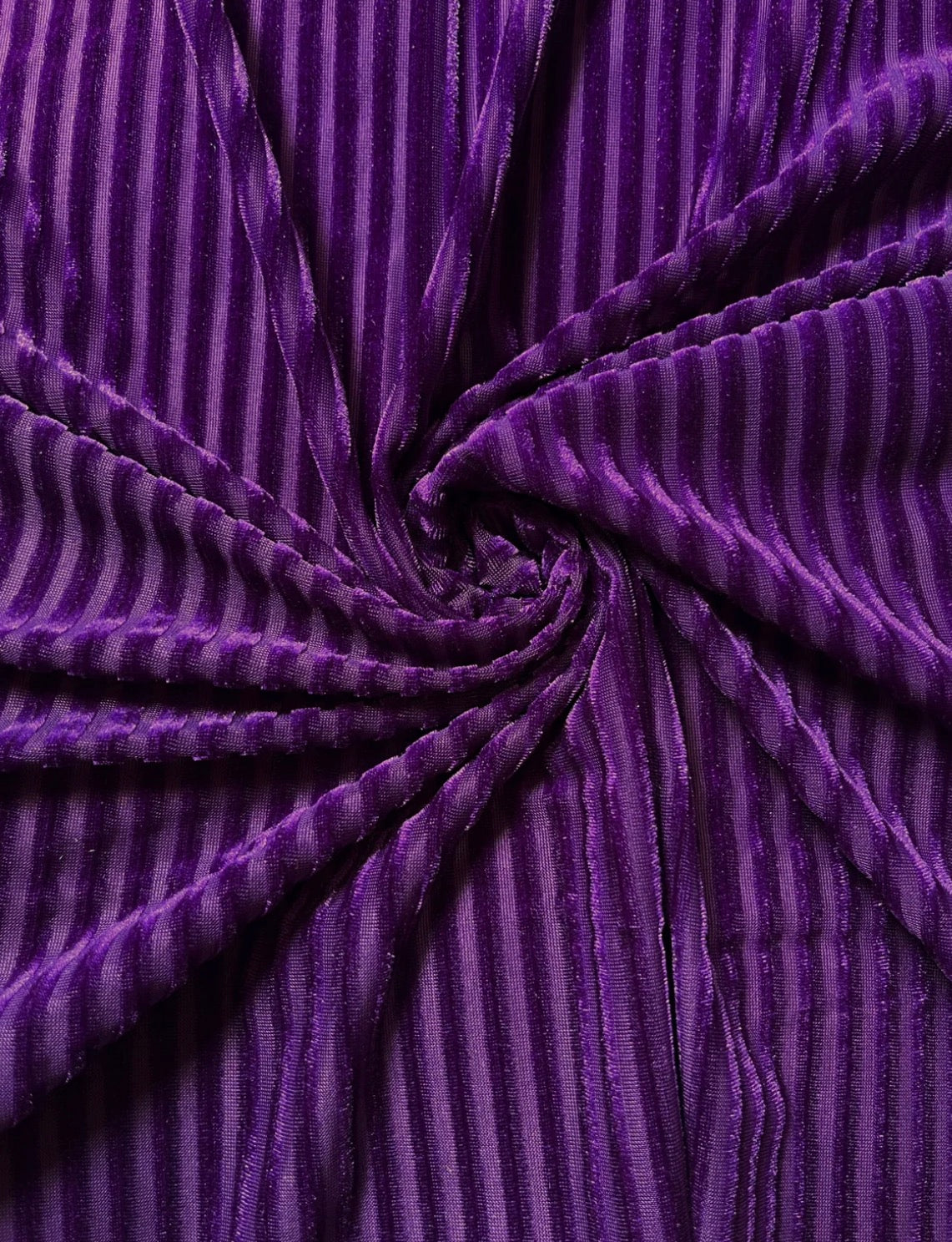 Purple ribbed velvet