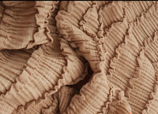 Tan ruffle