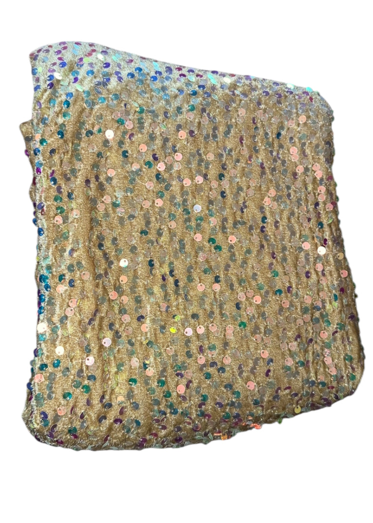 Gold velvet sequins