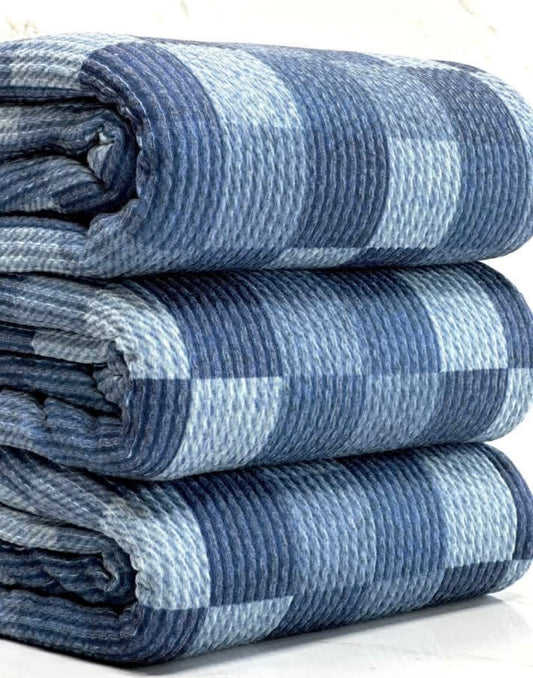 Denim checkered wave