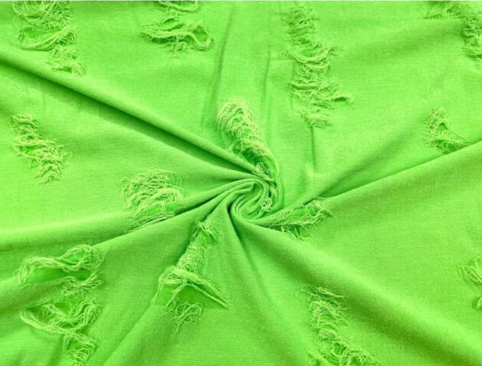 Neon green denim