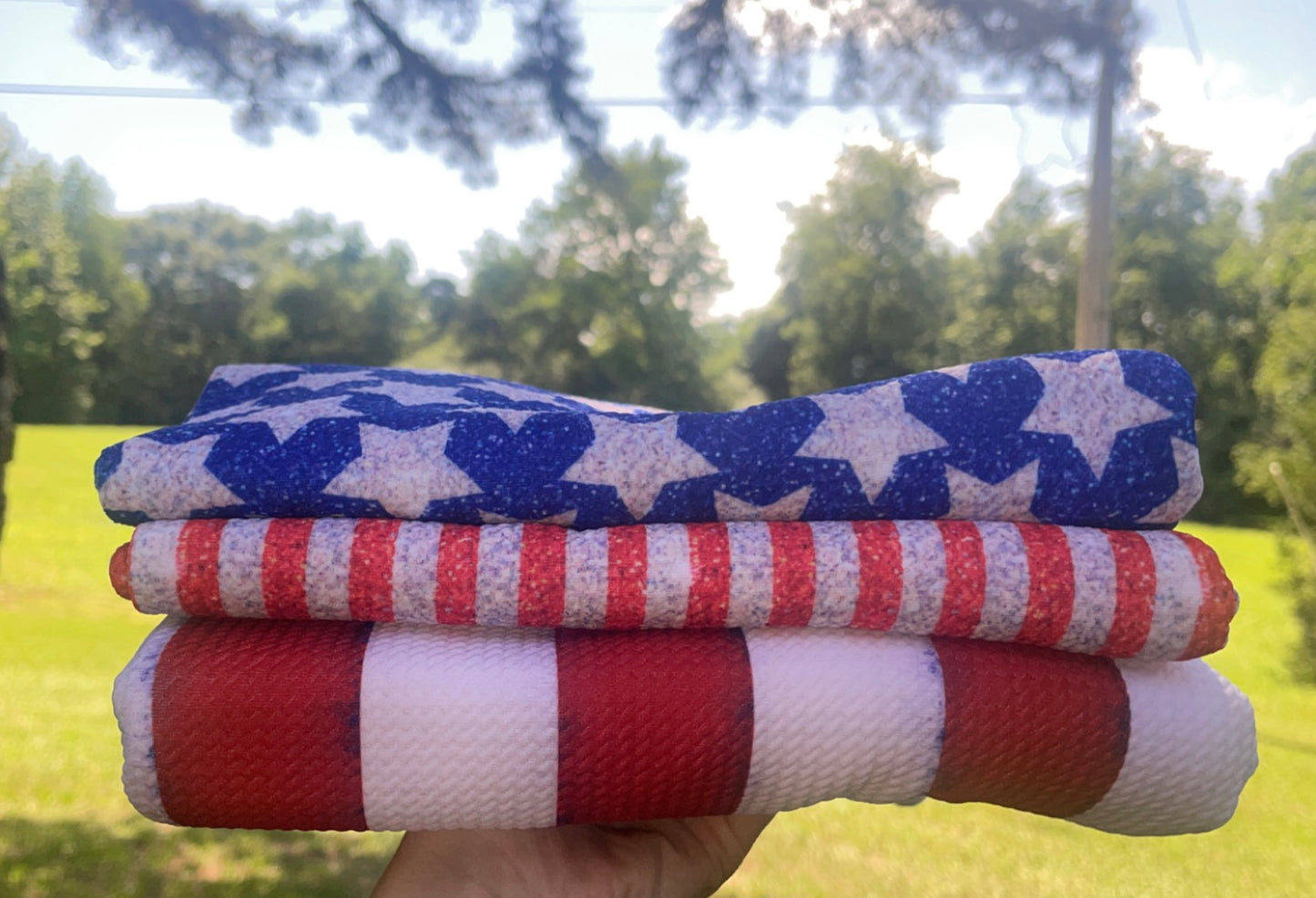 Red and white distressed stripes